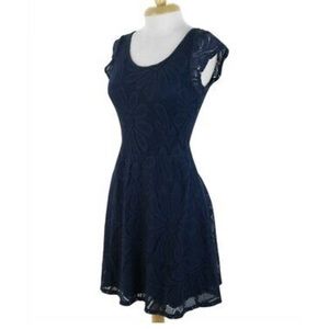 Anthropologie Deletta Lace Skater Dress